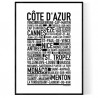 Cote D'Azur Poster
