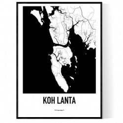 Koh Lanta Map Poster