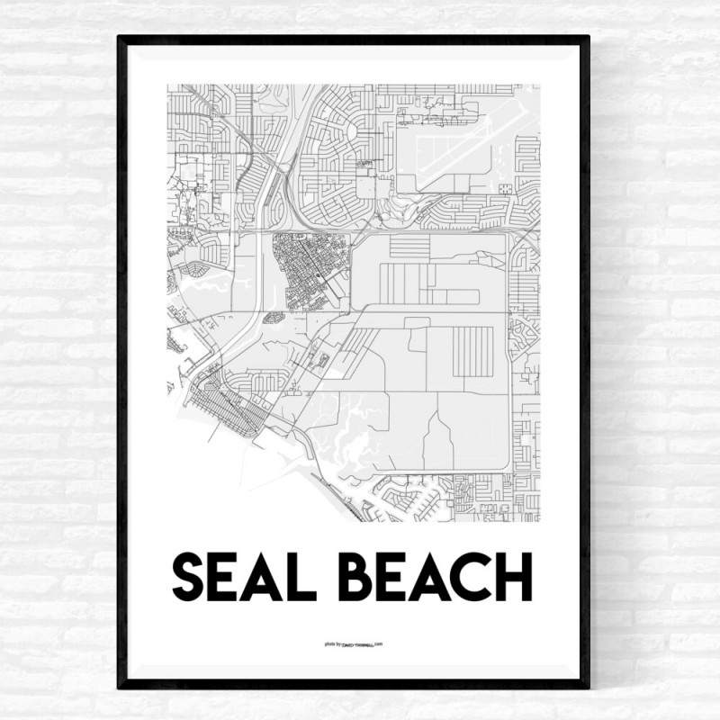 Seal Beach CA Map Poster. Free Shipping on all Prints & Posters