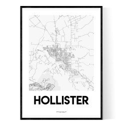 Hollister CA Map Poster