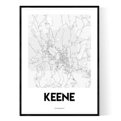 Keene NH Map Poster