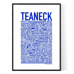 Teaneck NJ Blue Poster