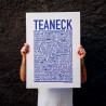 Teaneck NJ Blue Poster