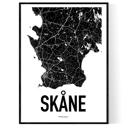 Skåne Karta Poster