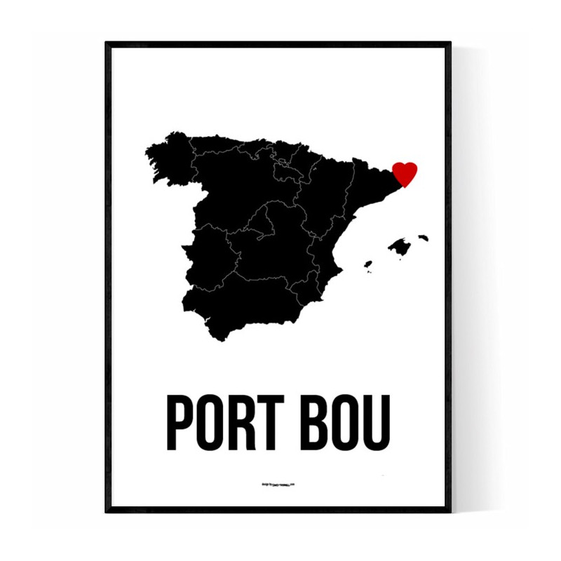 Port Bou Heart Poster