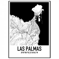 Las Palmas Map Poster