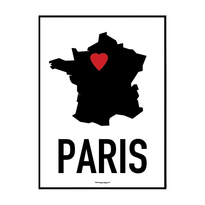 Paris Heart Poster