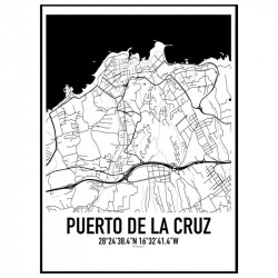 Puerto De La Cruz Map Poster