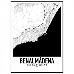Benalmádena Map Poster