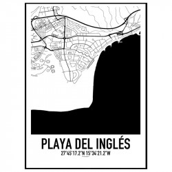 Playa del inglés Map Poster