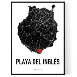 Playa Del Inglés Heart Poster