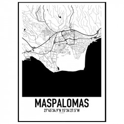Maspalomas Map Poster