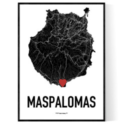 Maspalomas Heart Poster