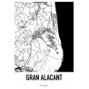 Gran Alacant Map Poster