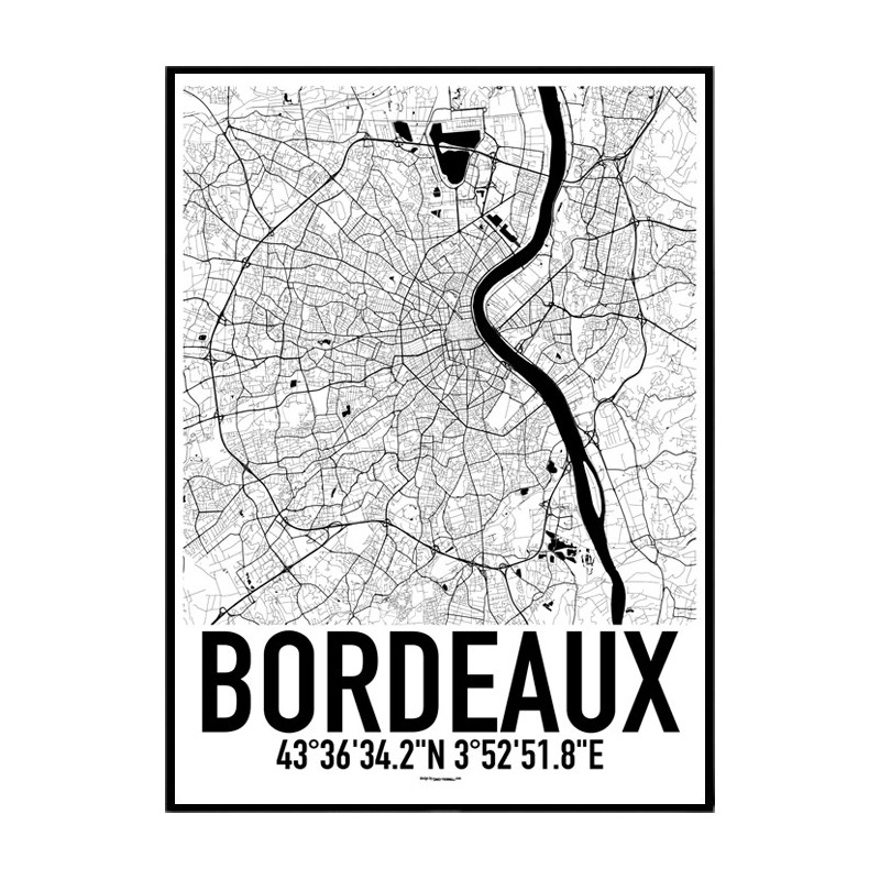 Bordeaux Map Poster