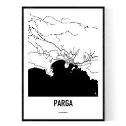 Parga Map Poster