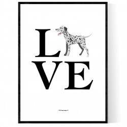 Love Dalmatian Poster