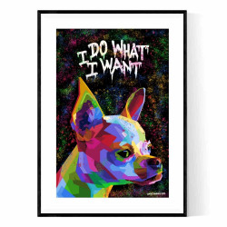 Chihuahua Short Hair Popart Poster
