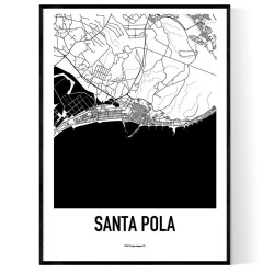 Santa Pola Map Poster