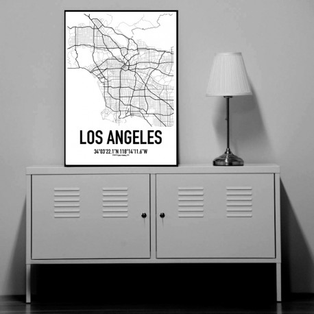 Los Angeles Map Poster. Find your posters at Wallstars Online. Shop today!