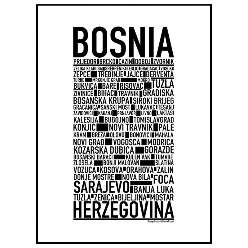 Bosnia & Herzegovina Poster. Find your posters at Wallstars Online