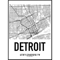 Detroit Map Poster
