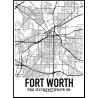 Fort Worth Map Poster