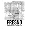 Fresno Map Poster