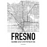 Fresno Map Poster