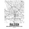 Raleigh Map Poster