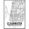 Clearwater Map Poster
