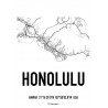 Honolulu Map Poster
