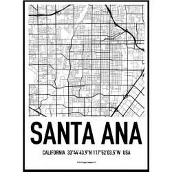 Santa Ana Map Poster