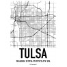 Tulsa Map Poster