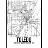 Toledo Map Poster