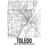 Toledo Map Poster