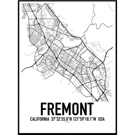 Fremont Map Poster. Find your posters at Wallstars Online. Shop today!