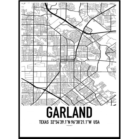 Garland Map Poster