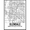 Glendale Map Poster