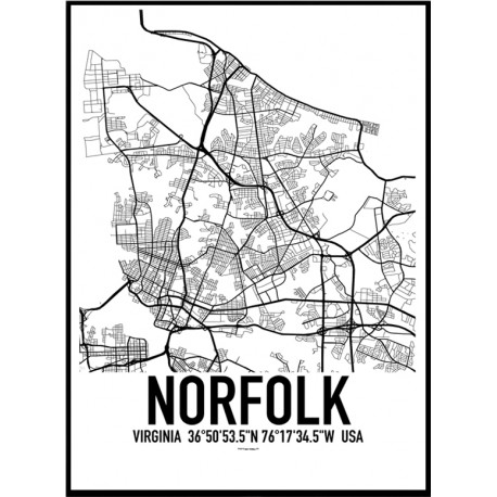 Norfolk Map Poster