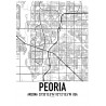 Peoria Map Poster