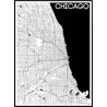 Map Chicago Poster