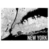 Map New York Poster