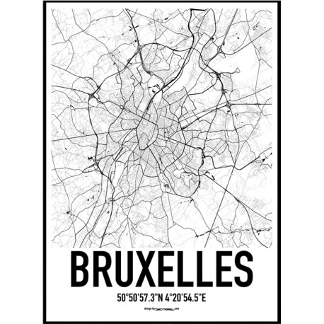 Bruxelles Map Poster
