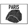 Map Paris Poster