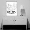 Saint-Tropez Map Poster