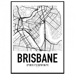 Brisbane Map Poster