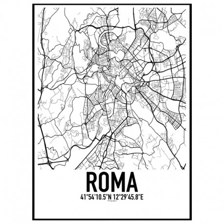 Roma Map Poster