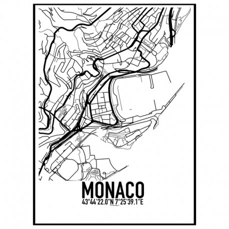 Monaco Map Poster
