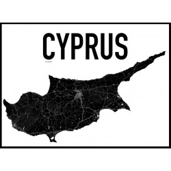 Cyprus Map Poster